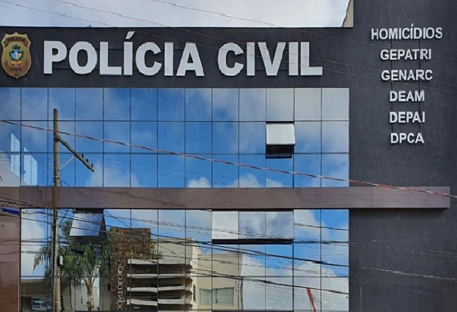 Fachada da Policia Civil. | A DEAM indiciou um policial militar e mais um homem pelo estupro coletivo de uma jovem de 25 anos, em Águas Lindas de Goiás.