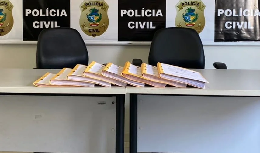 documentos apreendidos em Catalão