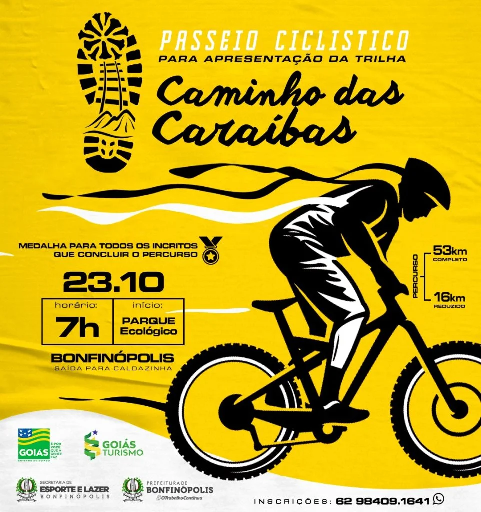 Pôster do evento Caminho das Caraíbas no parque ecológico