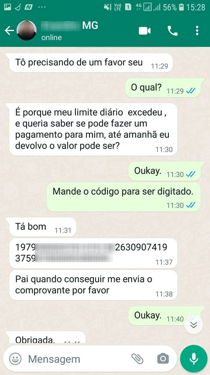 O homem se passou pelo irmão da jornalista para aplicar o golpe do pix.