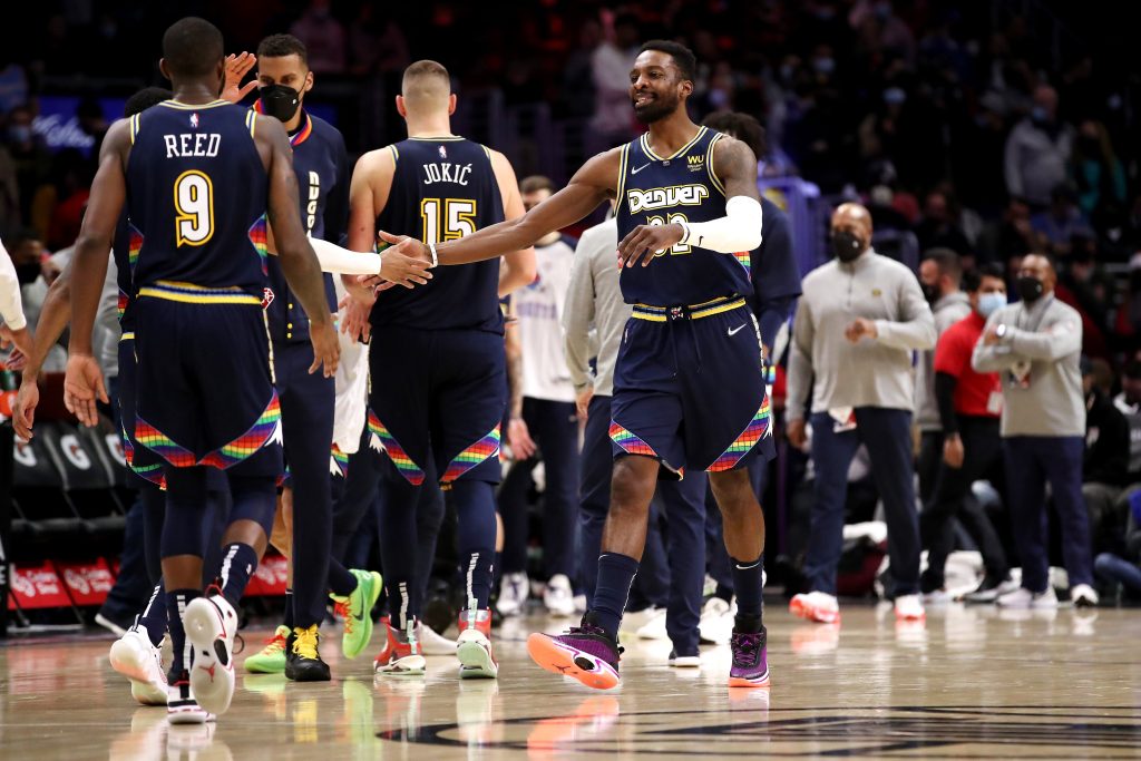 Denver Nuggets comemora vitória na NBA