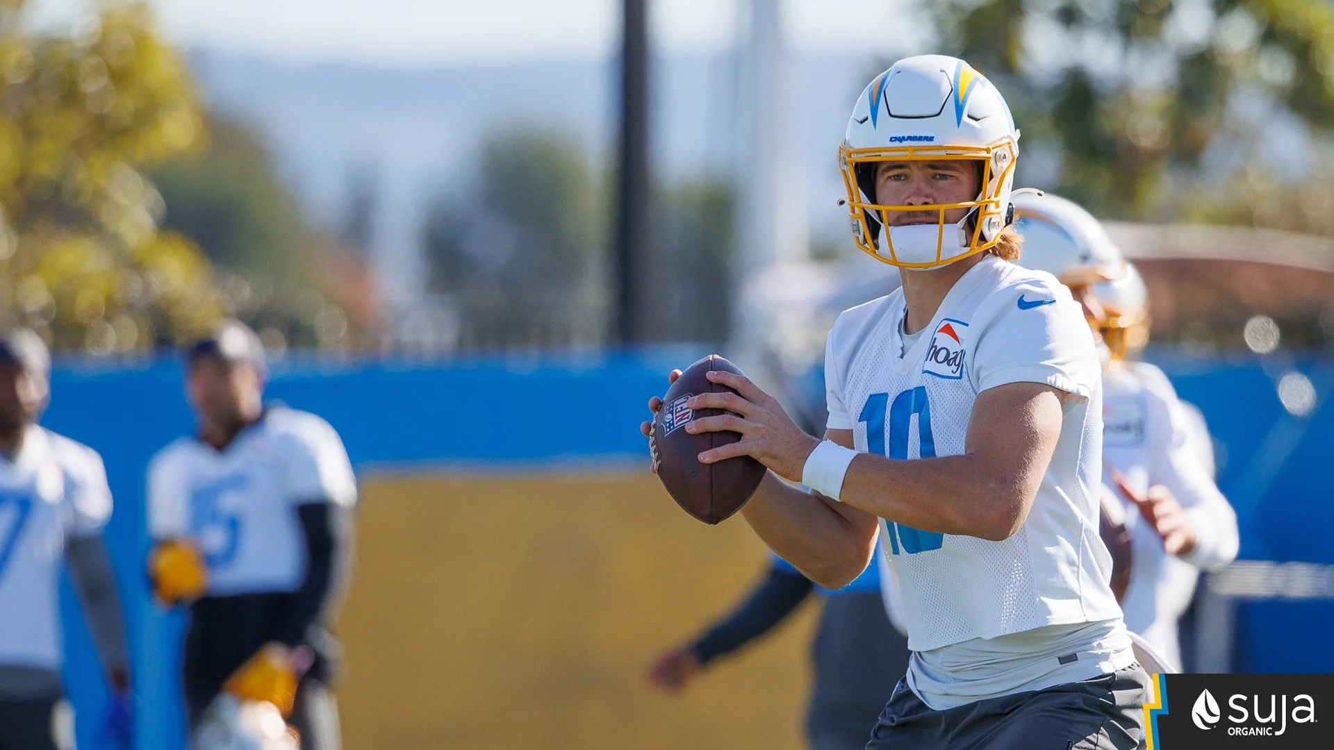 Los Angeles Chargers no treino para jogo da NFL