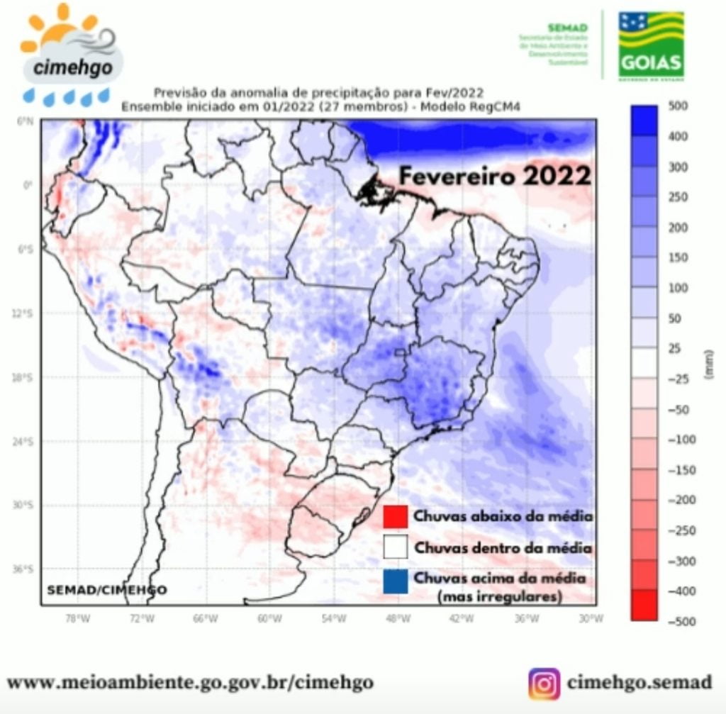 Segundo o Cimehgo, o mês de Fevereiro será marcado por grandes irregularidades nas chuvas em todo país