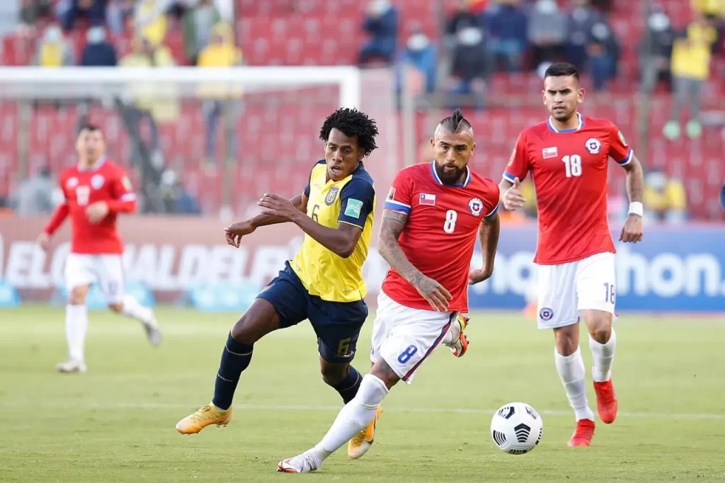 Equador x Chile, durante Eliminatórias da Copa