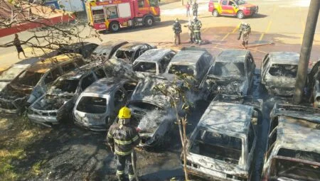 O incêndio em Aparecida de Goiânia