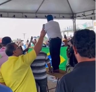 Manifestante de Jataí ofende Alexandre de Moraes durante discurso