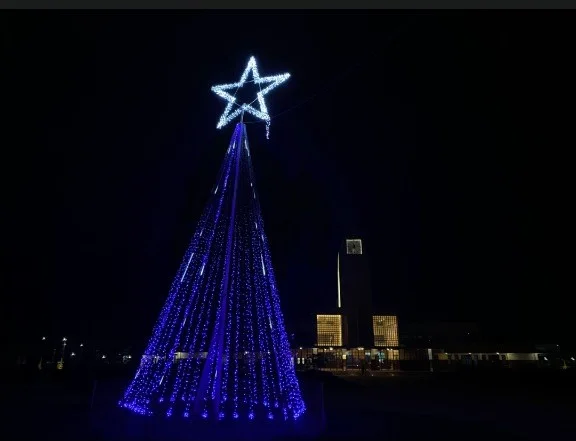 Decoração de Natal em Goiânia conta com 1 milhão de mini lâmpadas de LED: trabalho foi executado pela Comurg em 19 locais da Capital (Fotos: Luciano Magalhães/ Comurg)