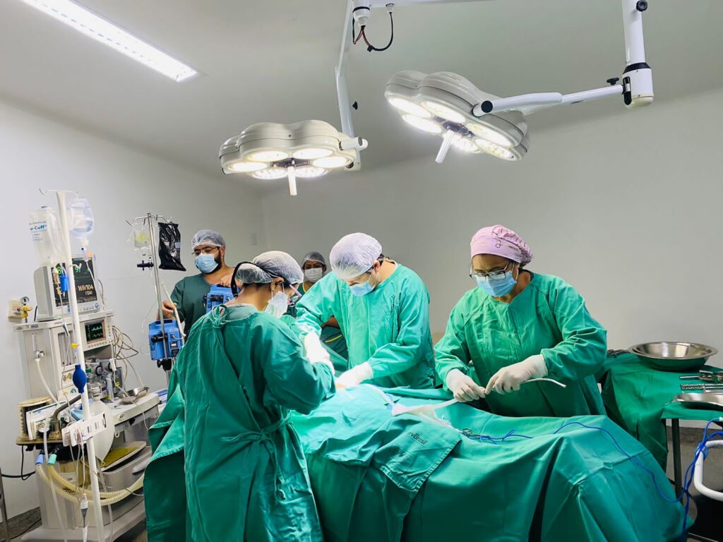 Equipe médica do Hospital Estadual de Trindade(hetrin) realiza procedimento de captação de fígado e rins, que beneficiarão pacientes que aguardam na fila de transplantes de Brasília e Goiás.