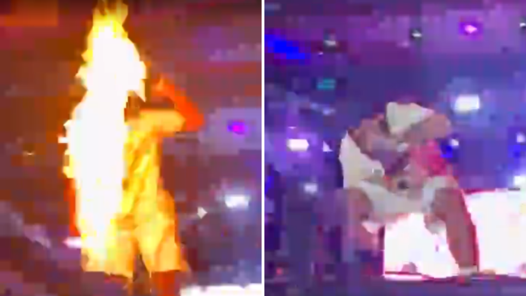 Em show no Pará, Zé Felipe quase se queima com estrutura de efeitos especiais