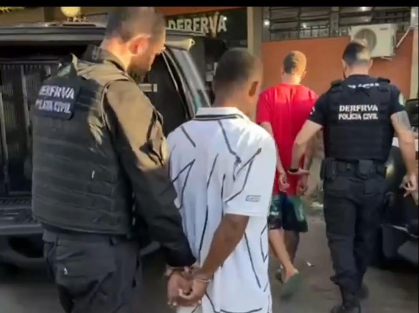 Presos suspeitos de roubarem moto de entregador de pizza em Aparecida de Goiânia