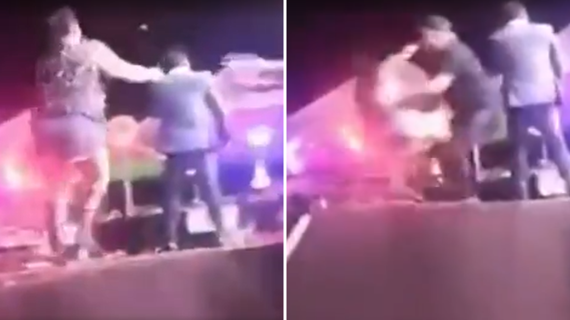 Mulher cai em show de Leonardo após invadir o palco e ser empurrada pelo segurança