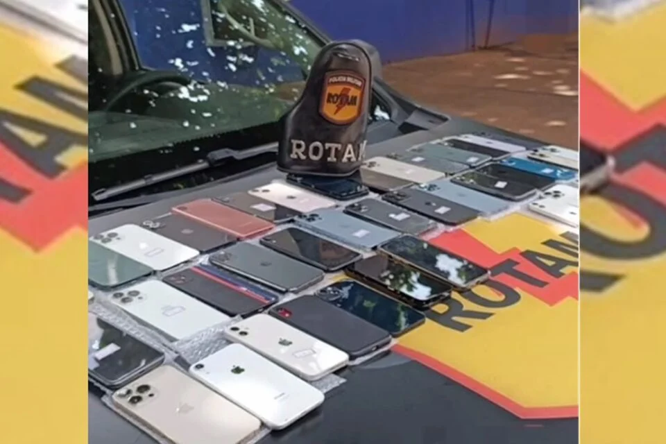 Dono de loja de celulares é preso com 40 iPhones roubados, em Goiânia