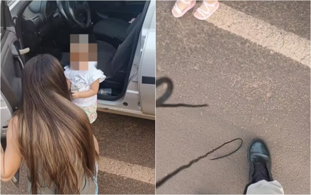 Bebê de um ano presa dentro de carro é resgatada por PM usando um cadarço