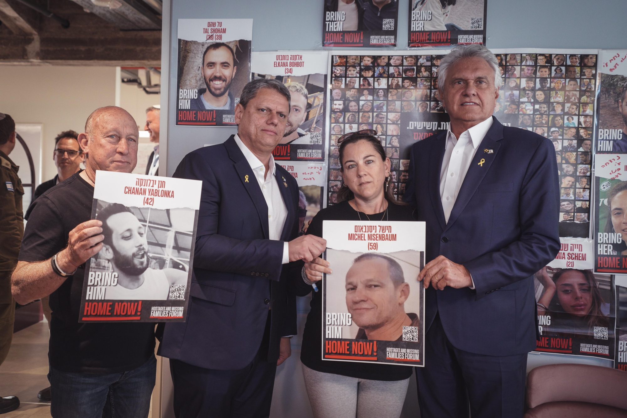 Governador Ronaldo Caiado presta solidariedade à família de Michel Nisembaum, cidadão brasileiro-israelense mantido refém pelo grupo terrorista Hamas