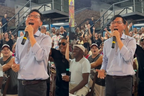 Embaixador sul-coreano surpreende internautas ao cantar em roda de samba no Rio