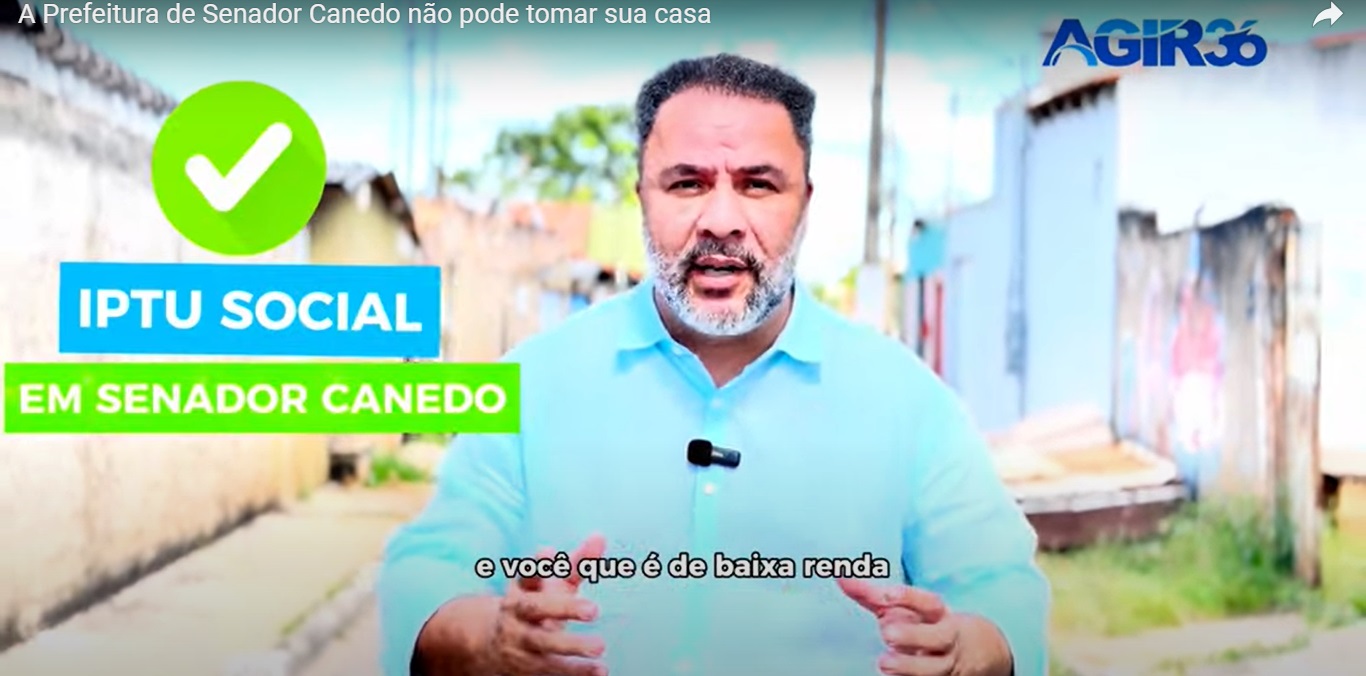 pré-candidato a prefeito de Senador Canedo, Alexandre Braga, do partido AGIR