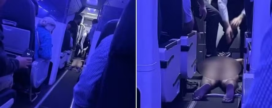 Passageiro nu provoca pouso de emergência de avião ao derrubar comissária