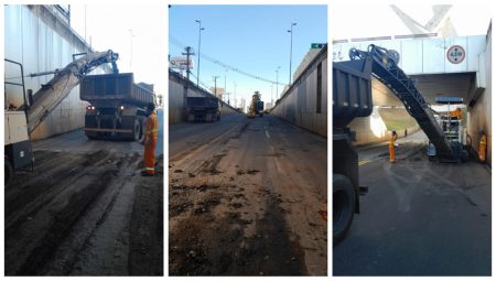 Máquinas na Avenida 85 foram desmobilizadas após liberação temporária, mas voltam ao trabalho nesta sexta