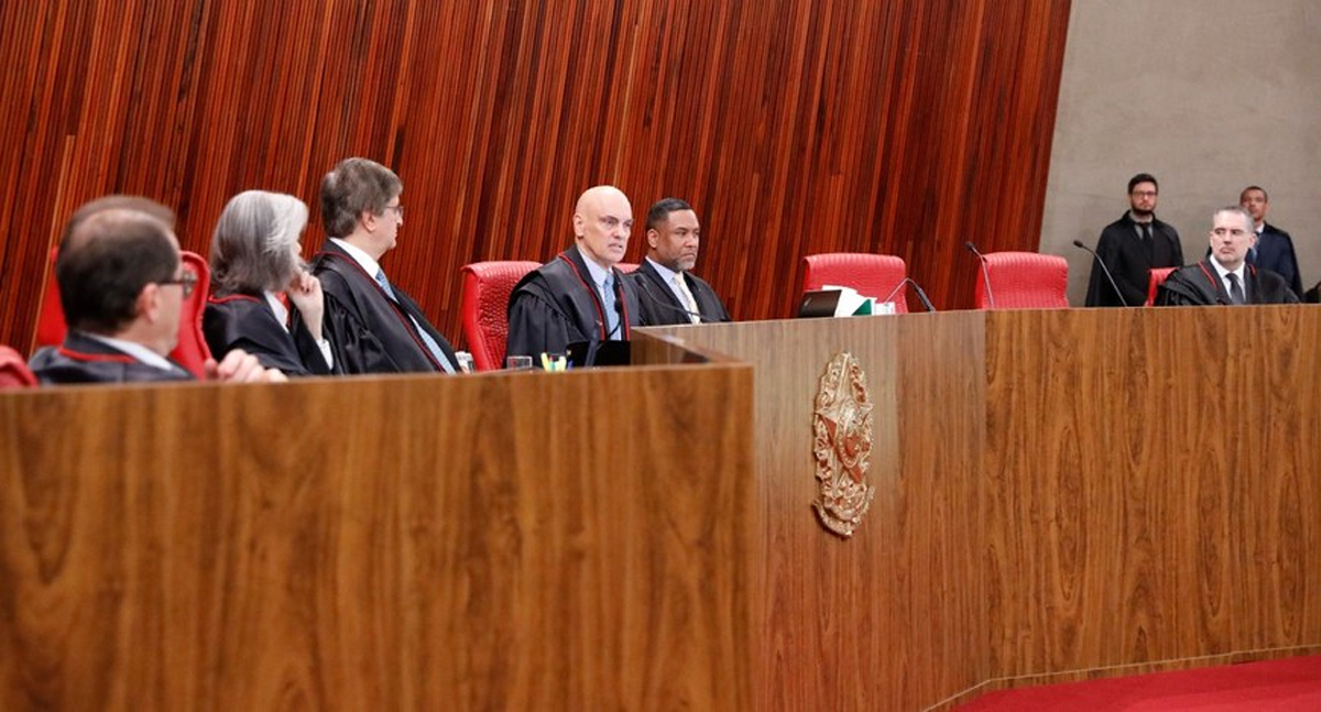 O presidente do Tribunal Superior Eleitoral, ministro Alexandre de Moraes, durante sua última sessão de julgamentos