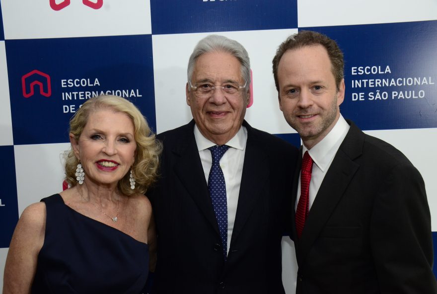 #Educação. RAQUEL LAM, FERNANDO HENRIQUE CARDOSO e MICHEL LAM durante lançamento da Escola Internacional de São Paulo, na capital paulista