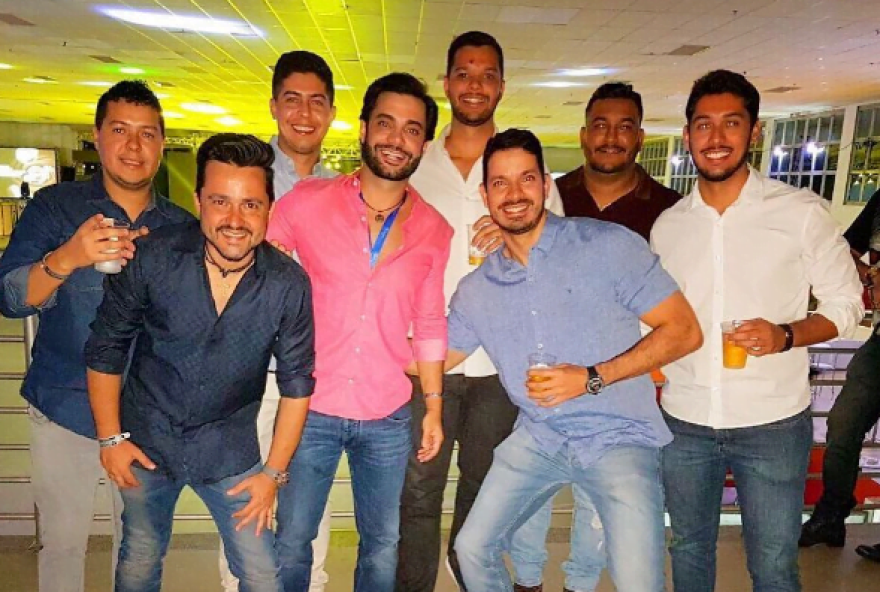 Andrey Warzocha, Danillo Diederichson, Rodrigo Carvalho, Vitor Ricardo, Pedro Paulo, Adriano TNA, IzidioInacio e Raniery Moreira na Festa do Bahrem8 anos, que aconteceu sábado (7), no CEL da OAB