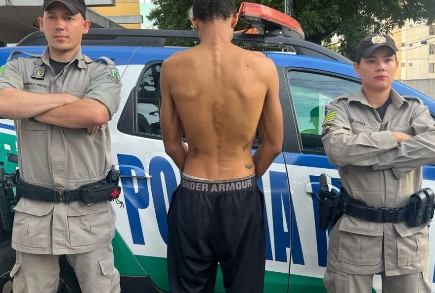 Homem agride sogra e invade Hospital da Criança enquanto foge da PM, em Goiânia (Foto: Divulgação/Polícia Militar)