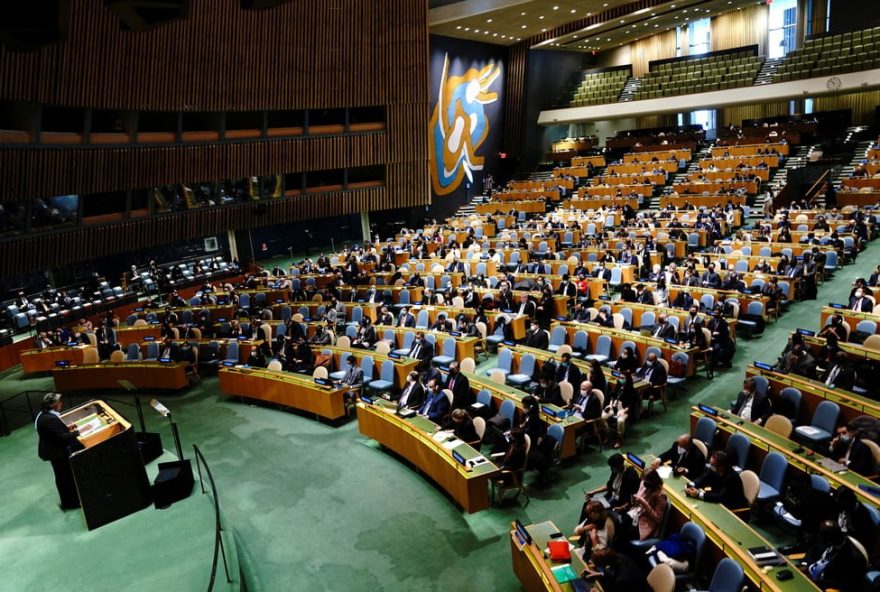 Assembleia Geral da ONU sobre invasão da Ucrânia — Foto: Reuters/Carlo Allegri