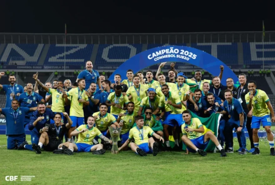 Seleção Brasileira conquistou o Sul-Americano Sub-20 pela 13ª vez. (RAFAEL RIBEIRO/CBF)