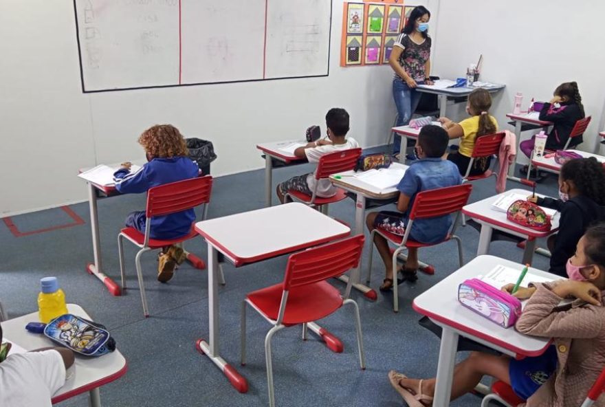 Imagem de sala de aula em Goiânia. (Foto: Divulgação/Prefeitura de Goiânia)