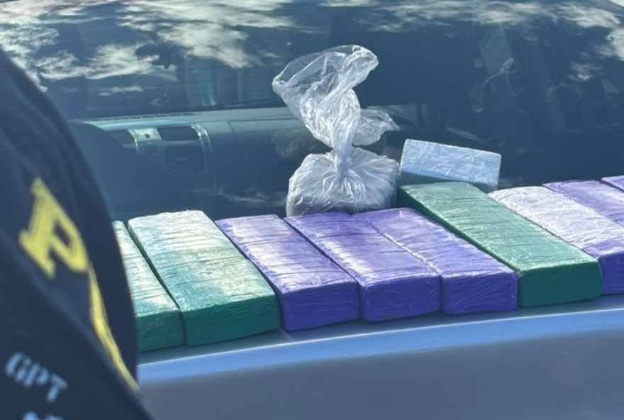 Mulher foi autuada pelo crime de tráfico de drogas (Foto: PRF)