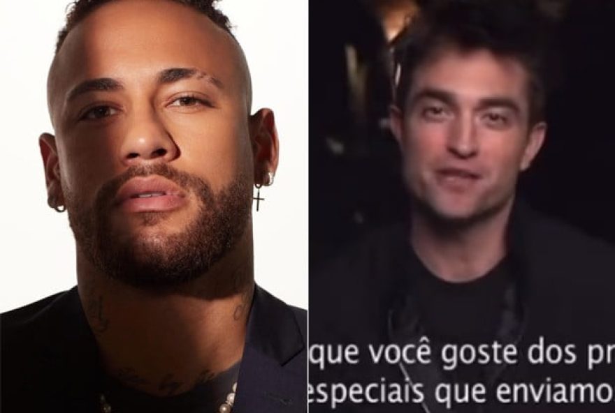 Neymar comemorou o presente inusitado / Foto: Reprodução