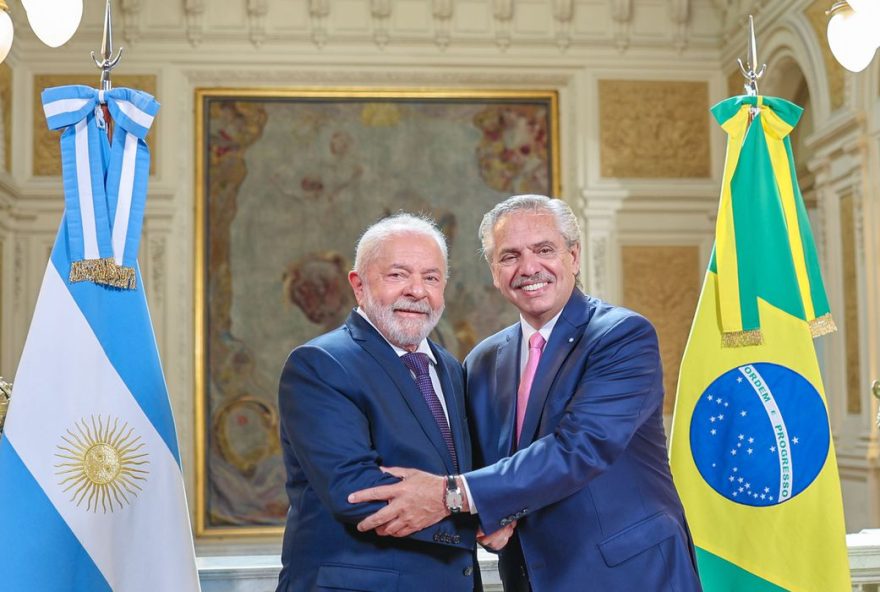 Presidente Lula e Presidente da Argentina, Alberto Fernández na Casa Rosada. (Reprodução/Agência Brasil)