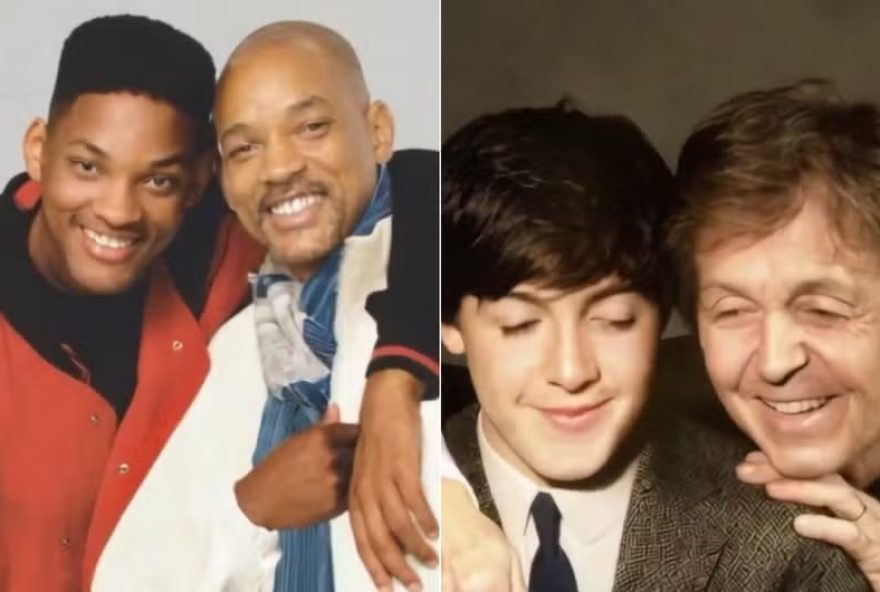 Will Smith, Paul McCartney com suas versões mais jovens (Foto: Reprodução / X)