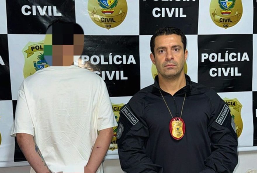 Polícia prende em Aparecida suspeito de enviar abortivos para mulher casada em Nerópolis (Foto: Polícia Civil)