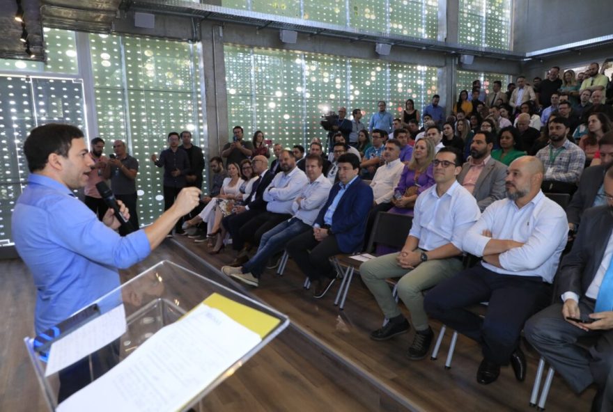 Centro de Excelência em Empreendedorismo Inovador Hub Goiás abriu as portas oficialmente nesta segunda-feira
 (Foto: Reprodução/ Edinan Ferreira)