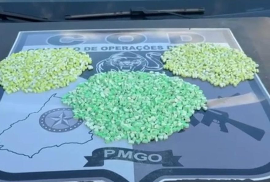 Todos os materiais apreendidos, bem como a mulher detida durante a operação, foram encaminhados à Polícia Civil de Aparecida de Goiânia (Foto: PM)