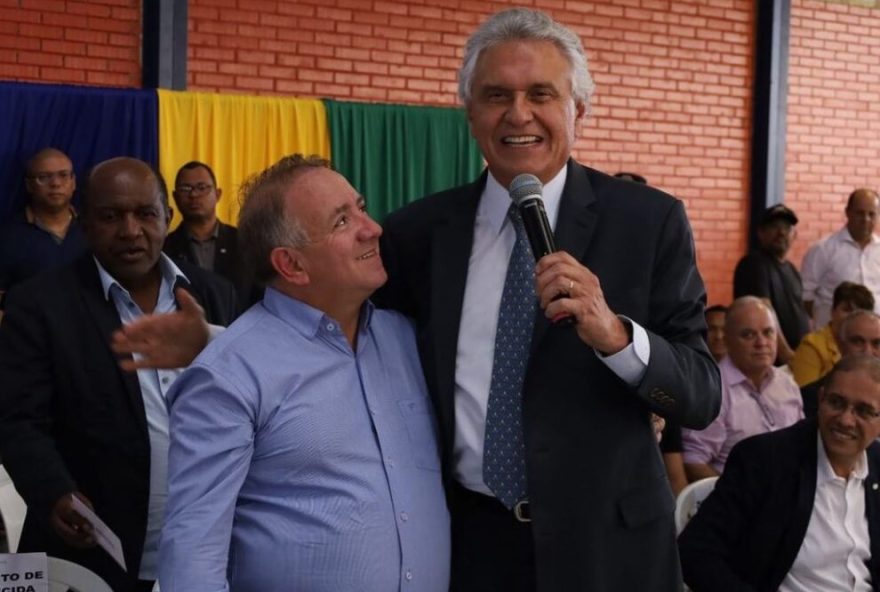 Legenda: Prefeitura de Aparecida de Goiânia, Vilmar Mariano, e o governador Ronaldo Caiado/Foto: Divulgação