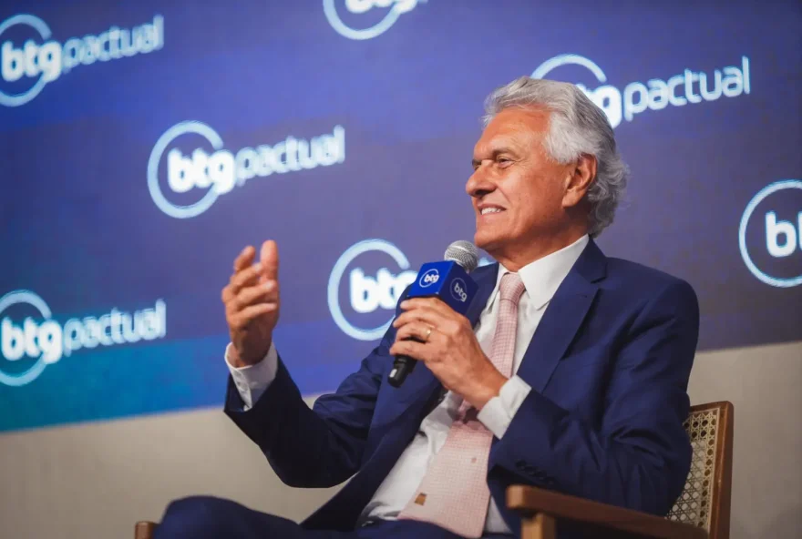 Governador Ronaldo Caiado participou da 5ª edição do BTG Pactual AgroForum 2024, em São Paulo (Foto: Hegon Corrêa)