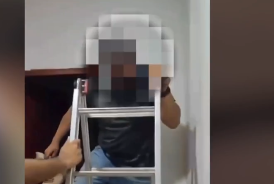 Homem era procurado por não pagar pensão alimentícia e foi conduzido até o presídio de Caldas Novas. (Foto: Reprodução)