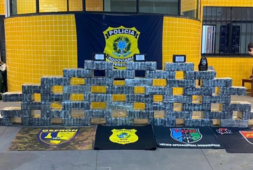 Ação resultou na apreensão de 510 kg de substância semelhante à cocaína e na prisão de um suspeito (Foto: Divulgação/Polícia Penal )