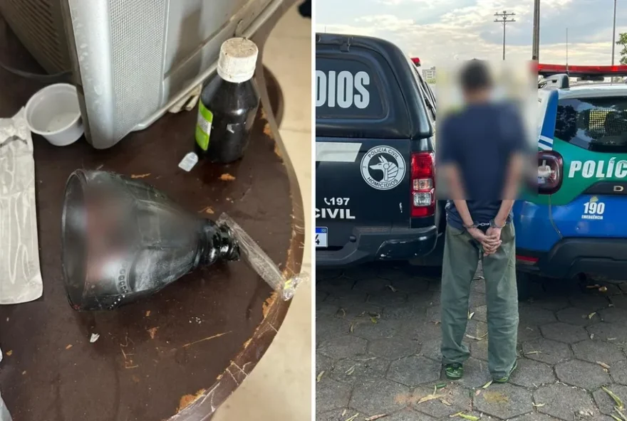 Homem é preso após matar esposa com taça de vidro. Foto: Polícia Civil