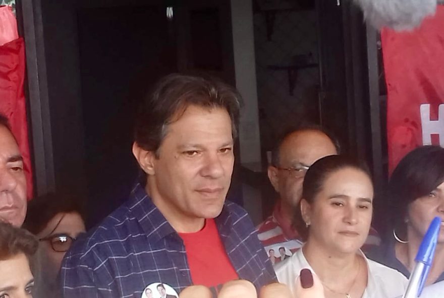 Candidato pelo PT à Presidência da República cumpre agenda de campanha em Goiânia nesta sexta-feira (28). / Foto: Redação D.E.