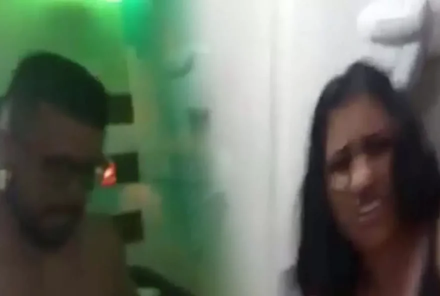 Pastora e bispo flagrados no motel em Campo Grande. (Foto: Reprodução)