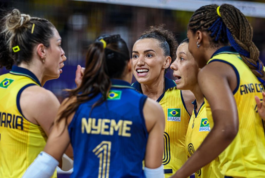 Em ritmo de treino, seleção brasileira derrotou o Quênia por 3 sets a 0. (Foto: COB)