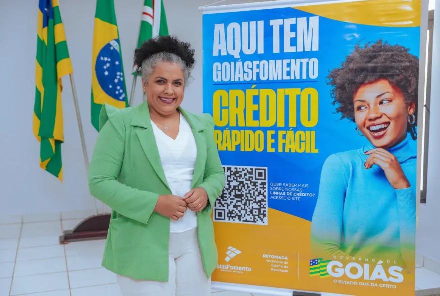 Noêmia Delfim Moreira Silva, correspondente de crédito em Anicuns. “A GoiásFomento contribui para fomentar o comércio local da minha cidade” (Foto: André César)