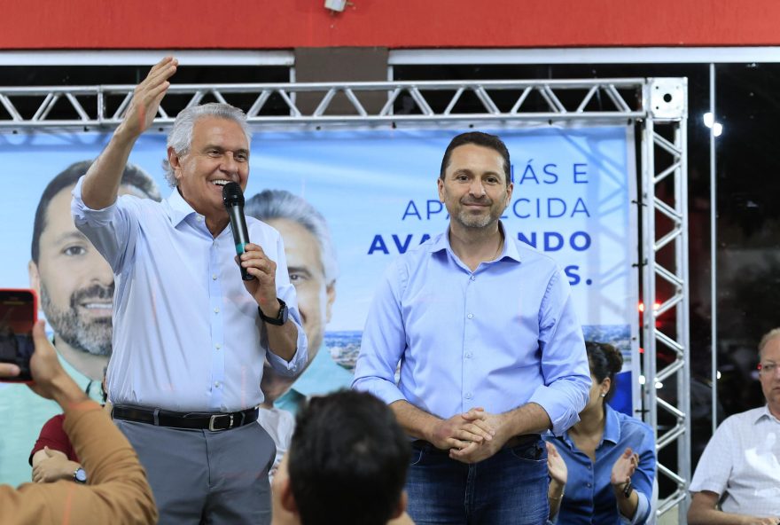 Governador participou de passeada com o candidato a Prefeitura de Aparecida de Goiânia neste sábado, 17. (Foto: Reprodução)