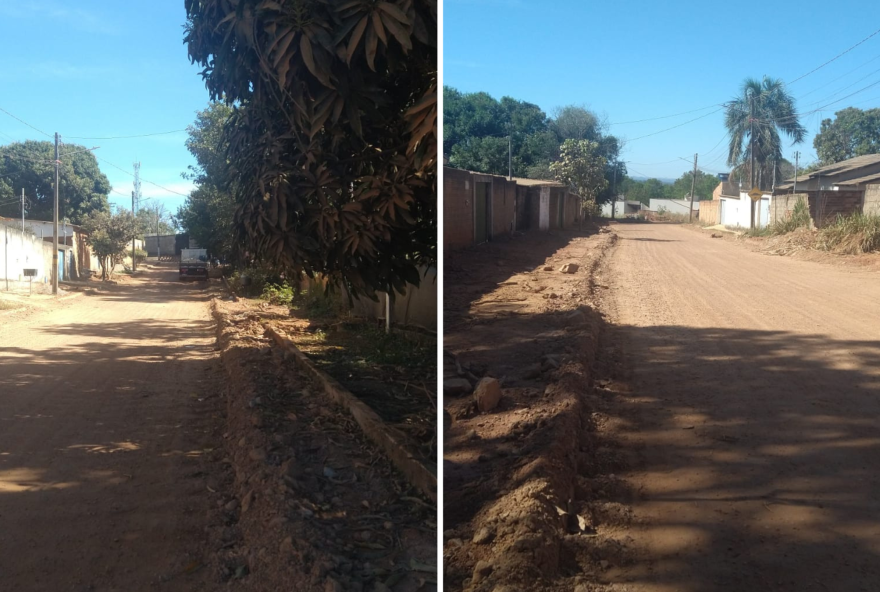 Rua em Senador Canedo está há três meses sem asfalto por conta de obras nos dutos