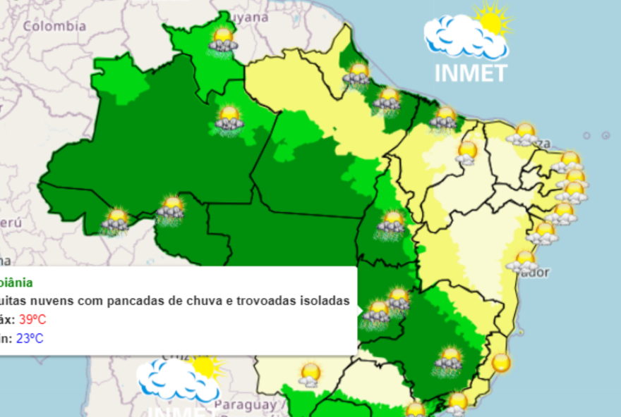 Goiânia é uma das quatro capitais que vão bater recorde de calor nesta quinta, 16, diz Inmet