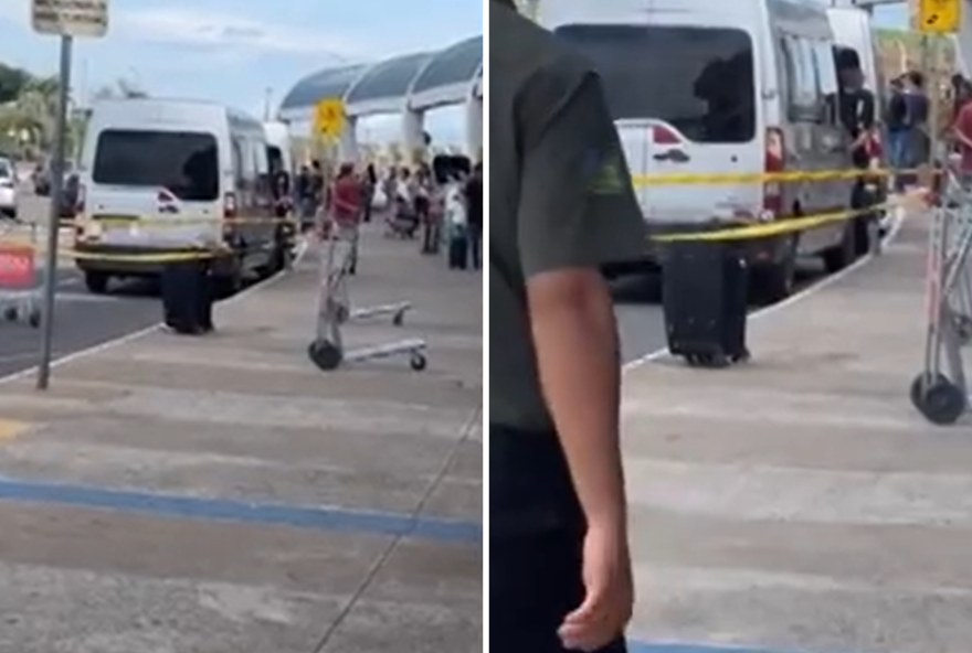 Mala esquecida no Aeroporto Santa Genoveva provoca alerta de bomba