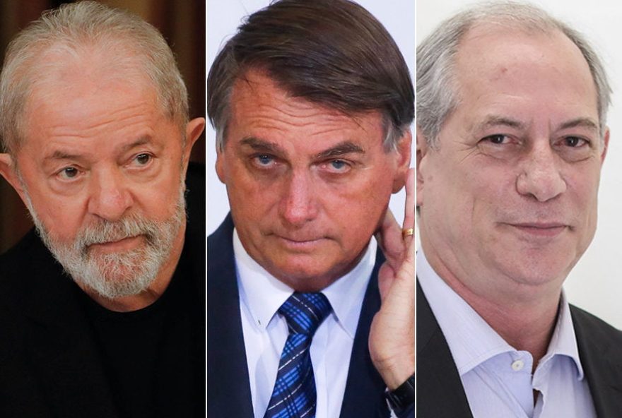 O ex-presidente Luiz Inácio Lula da Silva (PT), o presidente Jair Bolsonaro (sem partido) e o ex-ministro Ciro Gomes (PDT) devem disputar as eleições presidenciais em 2022 (Foto: Sérgio Lima/Poder360)